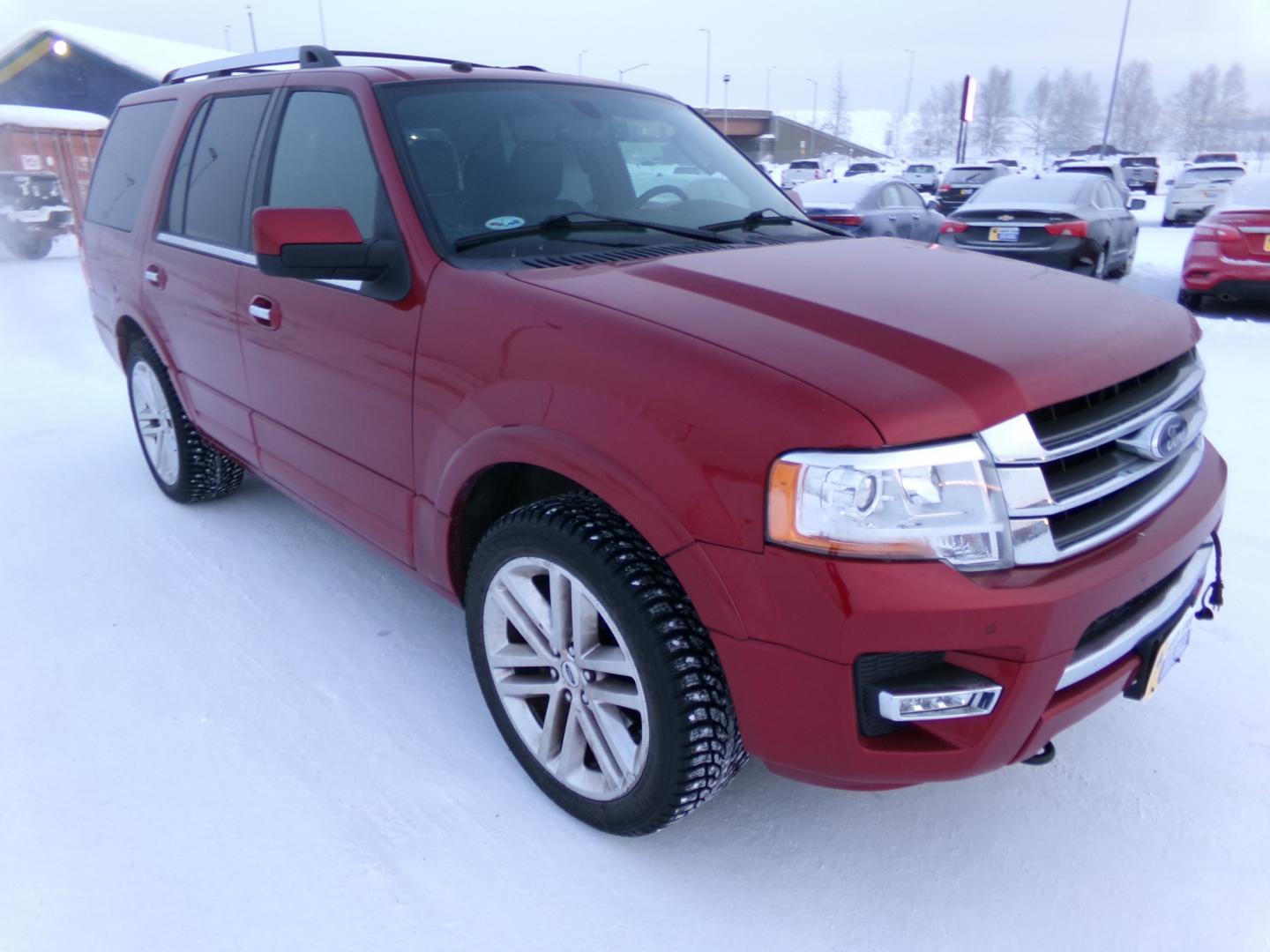 2016 Red Ford Expedition Limited 4WD (1FMJU2AT4GE) with an 3.5L V6 DOHC 24V FFV engine, 6-Speed Automatic transmission, located at 2630 Philips Field Rd., Fairbanks, AK, 99709, (907) 458-0593, 64.848068, -147.780609 - Photo#0